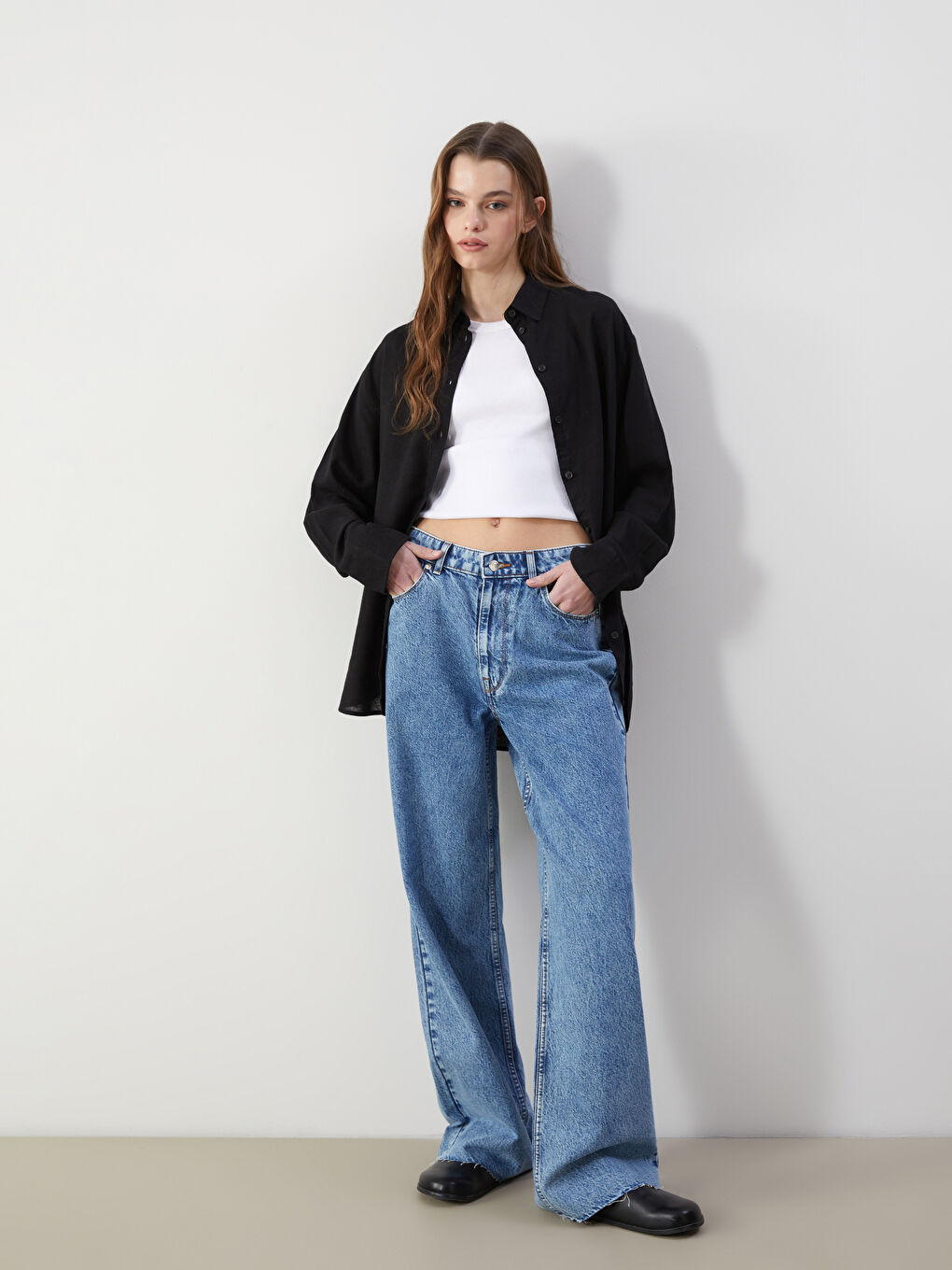 Jean Jambe Large pour Femmes