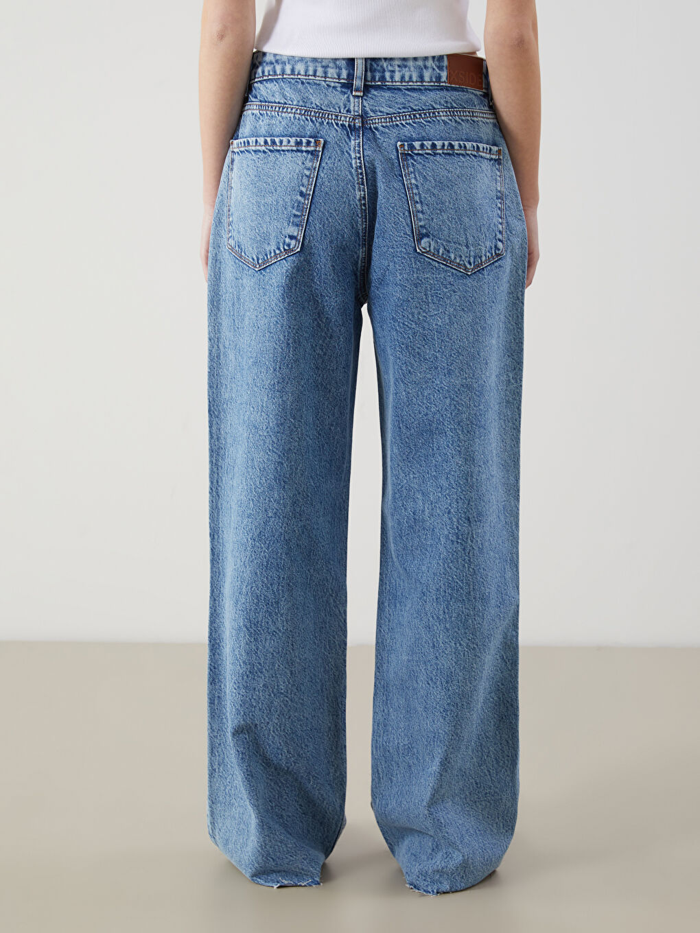 Jean Jambe Large pour Femmes-3