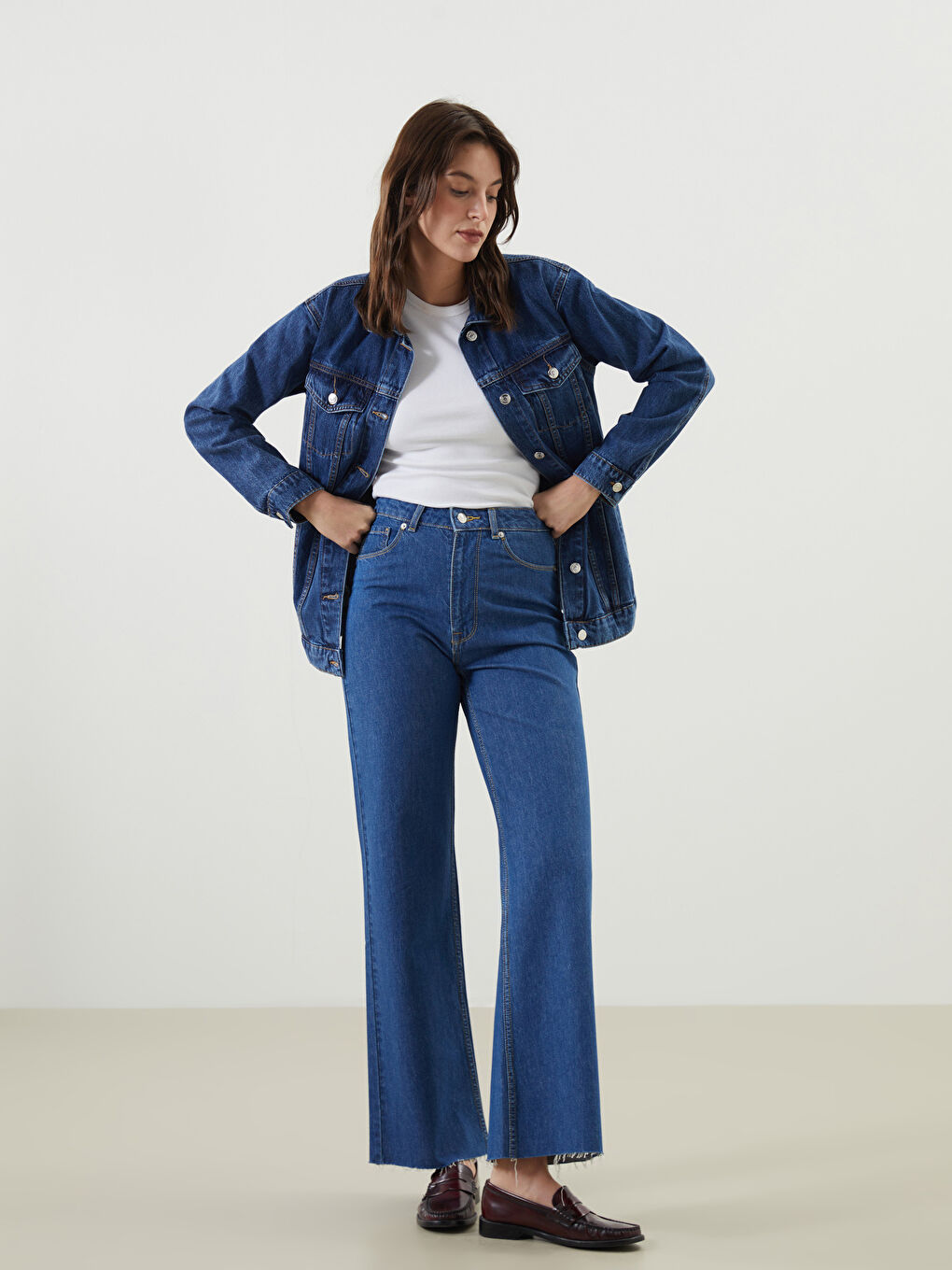 Jean Jambe Large pour Femmes