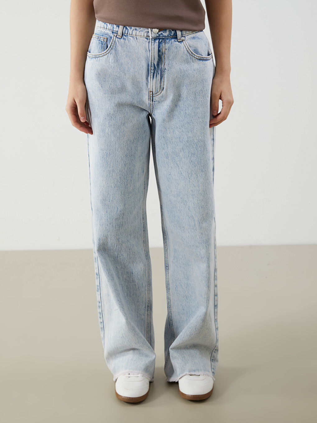 Jean Jambe Large Pour Femmes-3