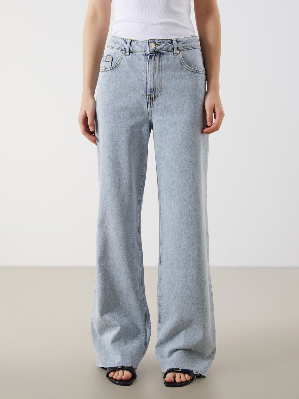 Jean Jambe Large Pour Femmes-2