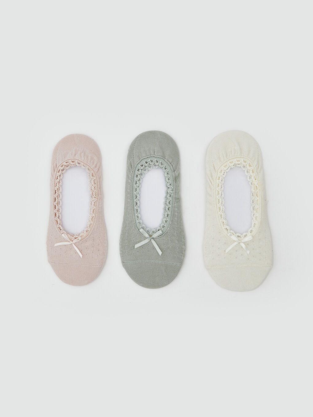 Bow Detail Women's Ballet Socks 3-Pack -S5CN11Z8-G0X