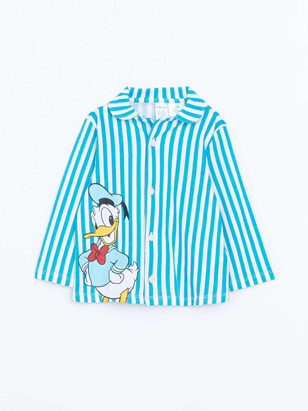 Ekru Donald Duck Baskılı Erkek Bebek Pijama Üst