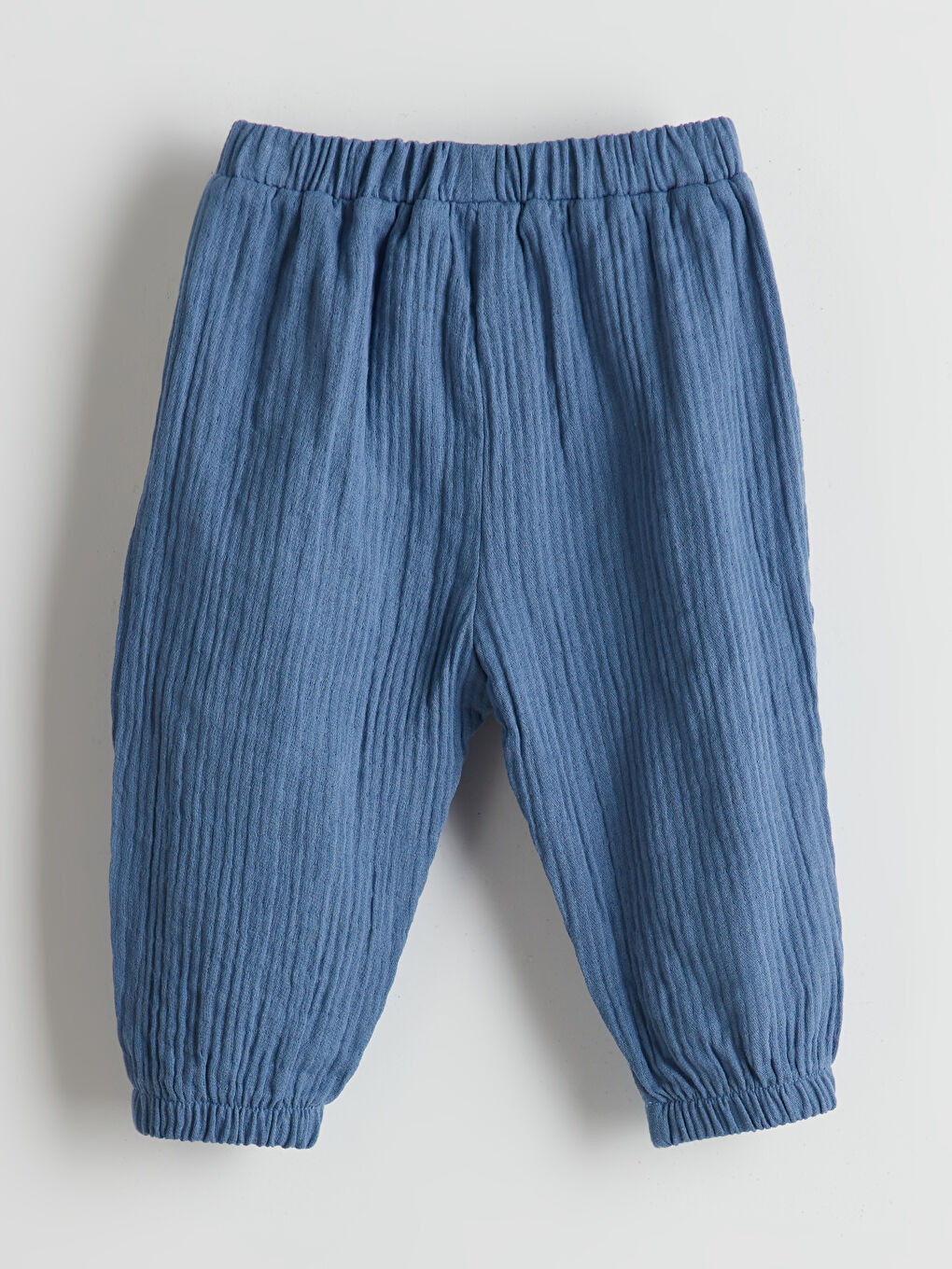 Mavi Beli Lastikli Erkek Bebek Pantolon-1