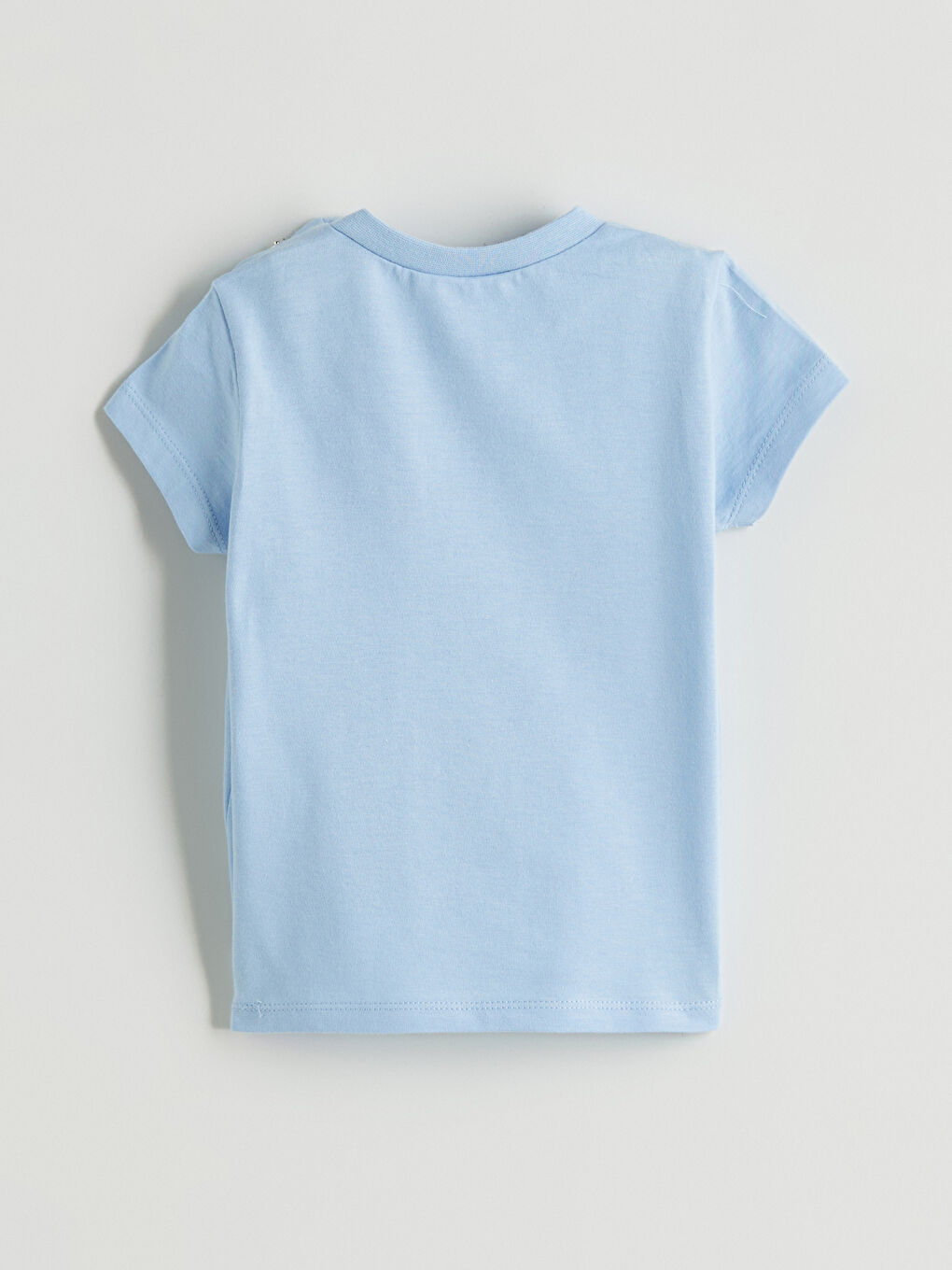 Mavi Mickey Mouse Baskılı Erkek Bebek Tişört-1