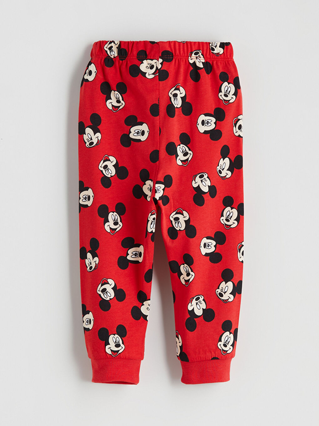 Kırmızı Mickey Mouse Baskılı Erkek Bebek Pijama Alt-1