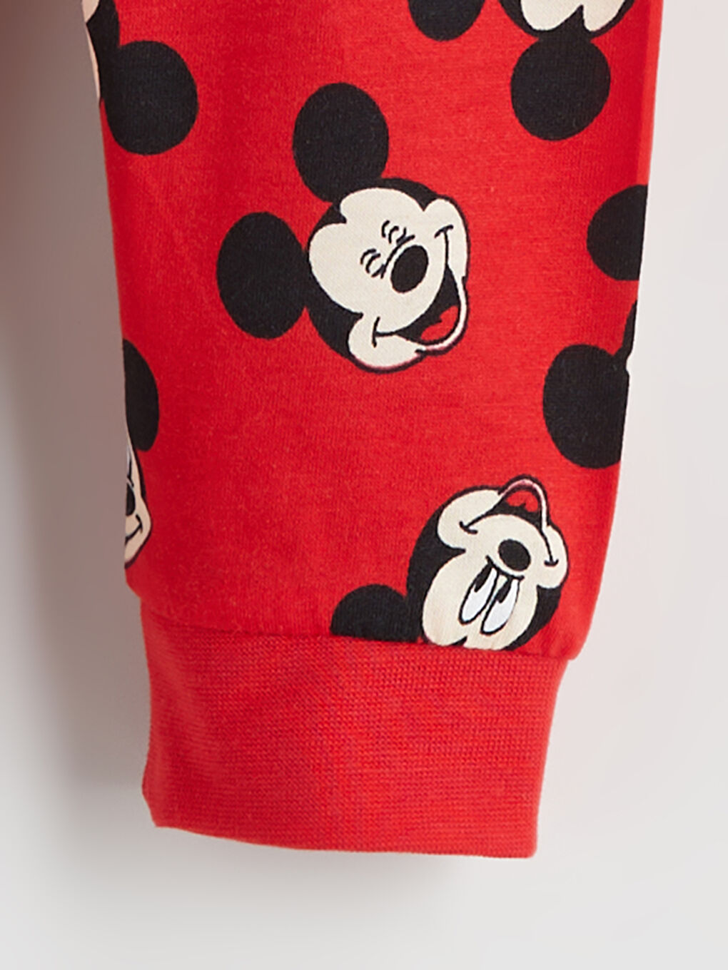 Kırmızı Mickey Mouse Baskılı Erkek Bebek Pijama Alt-2
