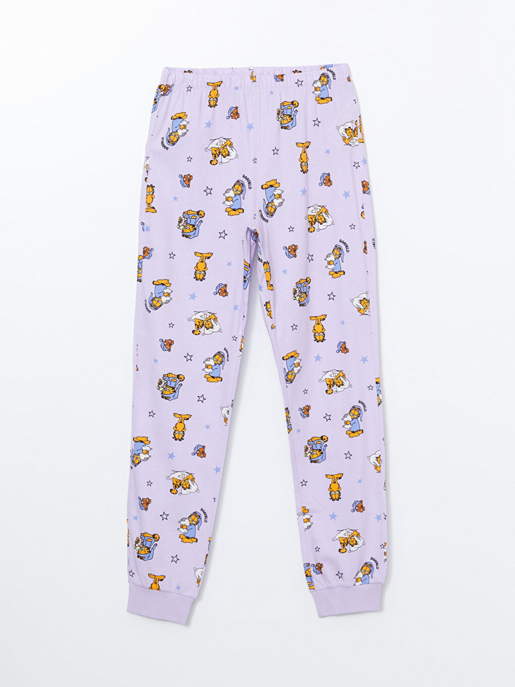 LCW Young Lila Bisiklet Yaka Garfield Baskılı Kadın Pijama Takımı - 7