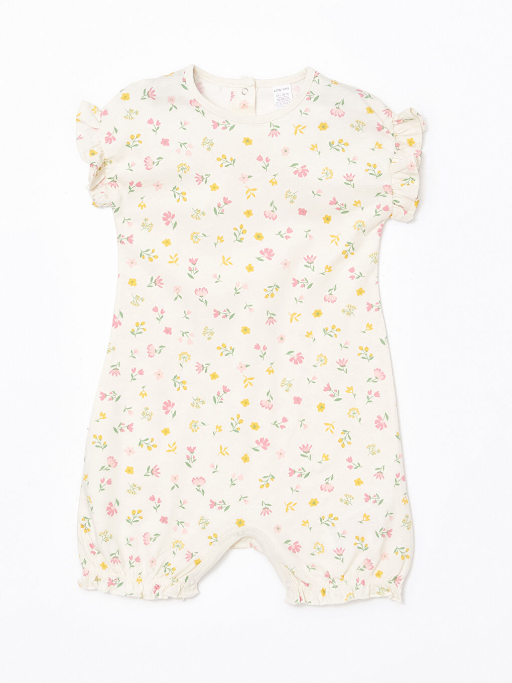 LCW baby Crew Neck Baby Girls' Cotton Jumpsuit 2 Pack -S5CP79Z1-G7Z