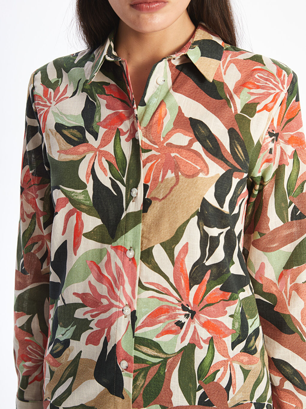 Patterned Women's Shirt Tunic-2