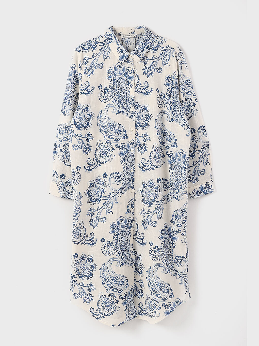 Patterned Women's Shirt Tunic -S5CP89Z8-LS3