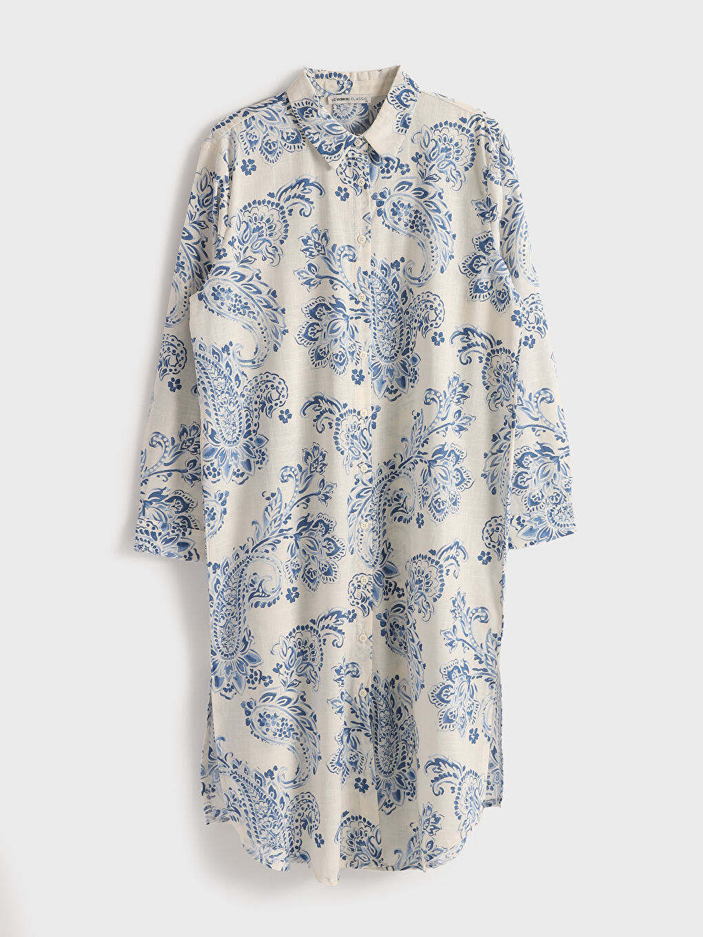 Patterned Women's Shirt Tunic -S5CP89Z8-LS3