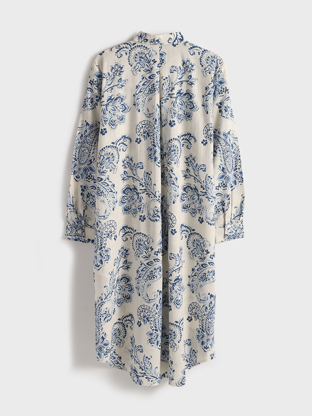 Patterned Women's Shirt Tunic -S5CP89Z8-LS3