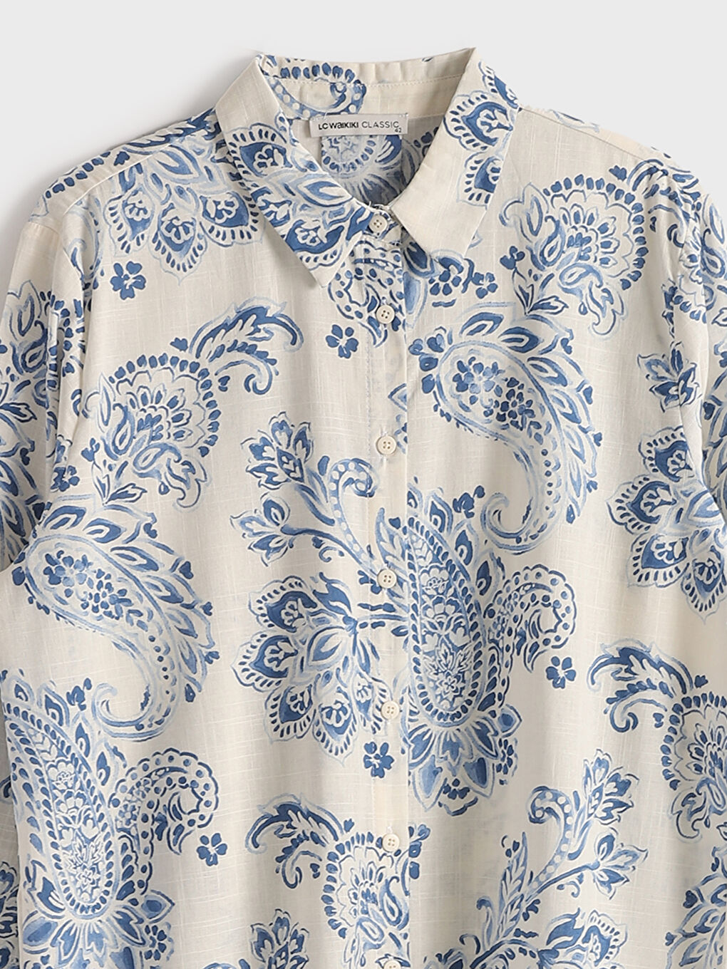 Patterned Women's Shirt Tunic -S5CP89Z8-LS3