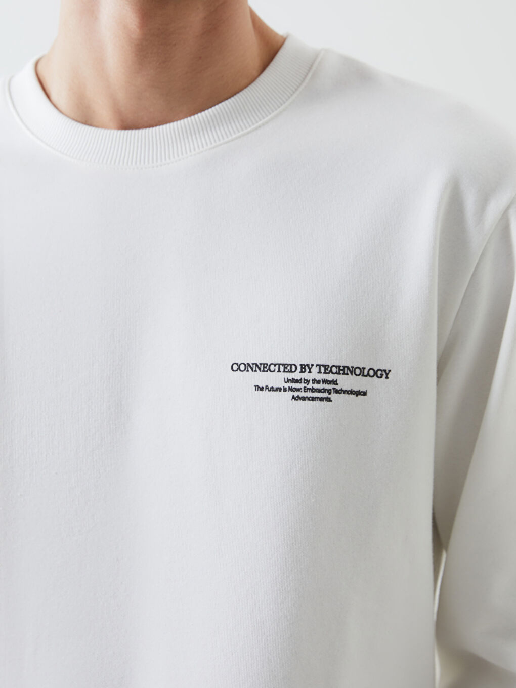 Crew Neck Long Sleeve Printed Men's Sweatshirt -S5CQ17Z8-R9J