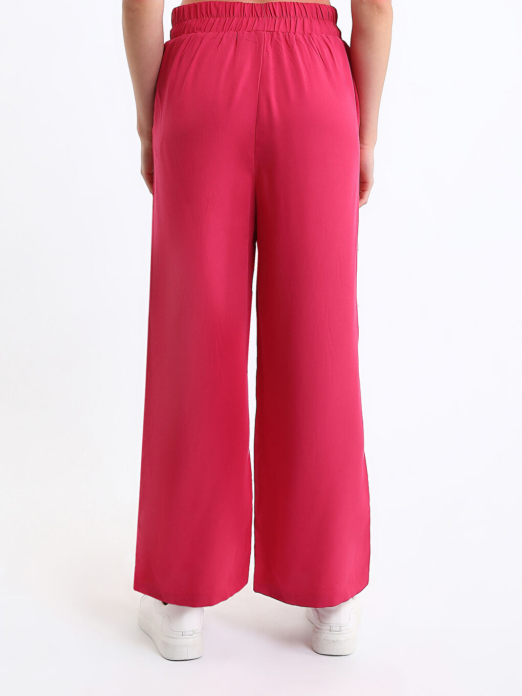 Elasticated Waist Relaxed Fit Women's Trousers-4