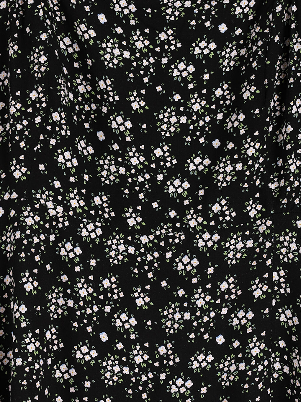 Square Collar Floral Slit Dress-3