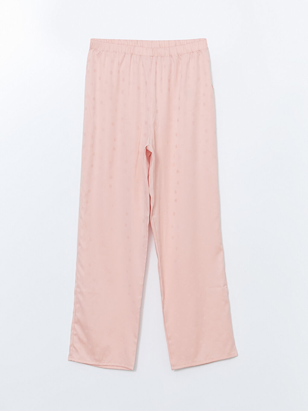 Pembe Beli Lastikli Puantiyeli Kadın Pijama Altı