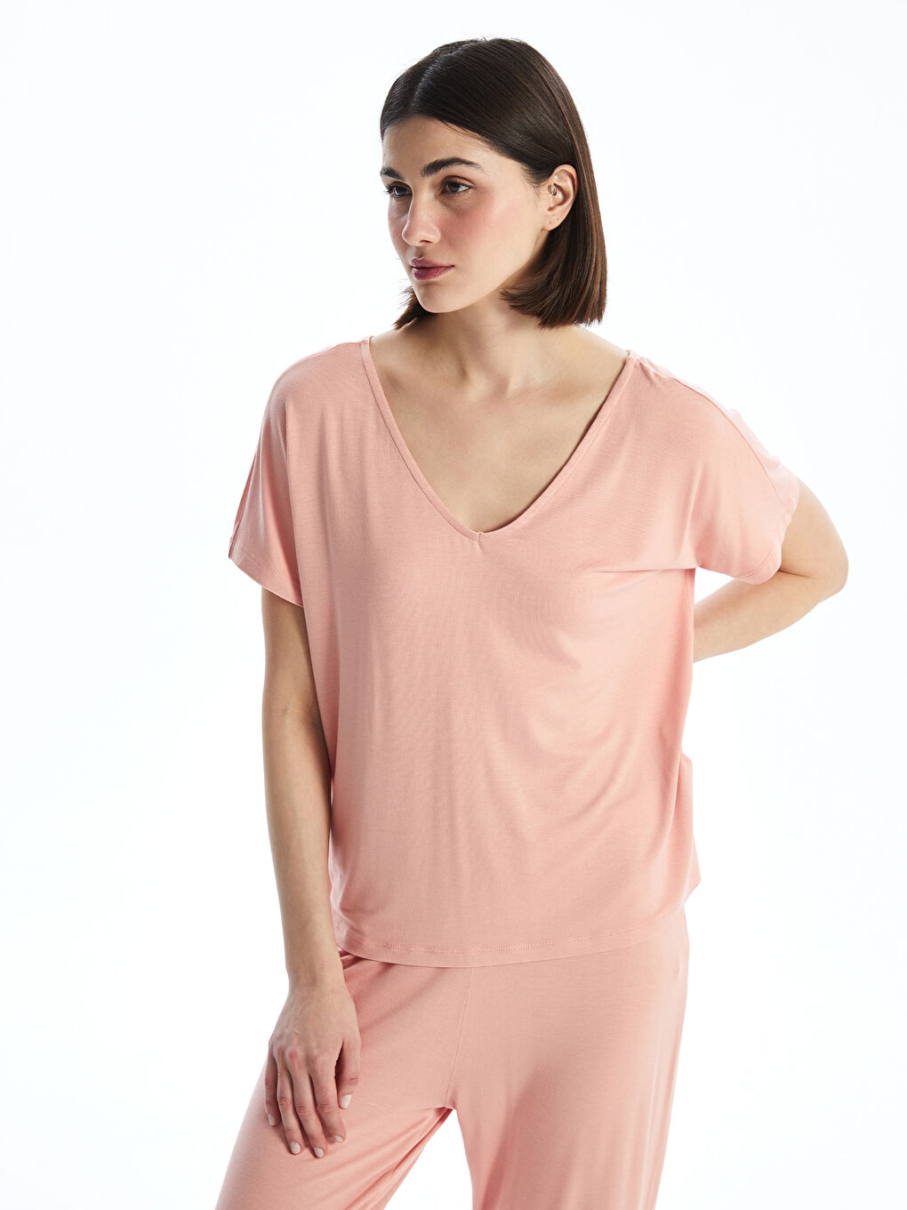 V-Neck Women's Pyjama Set -S5CQ91Z8-FJH