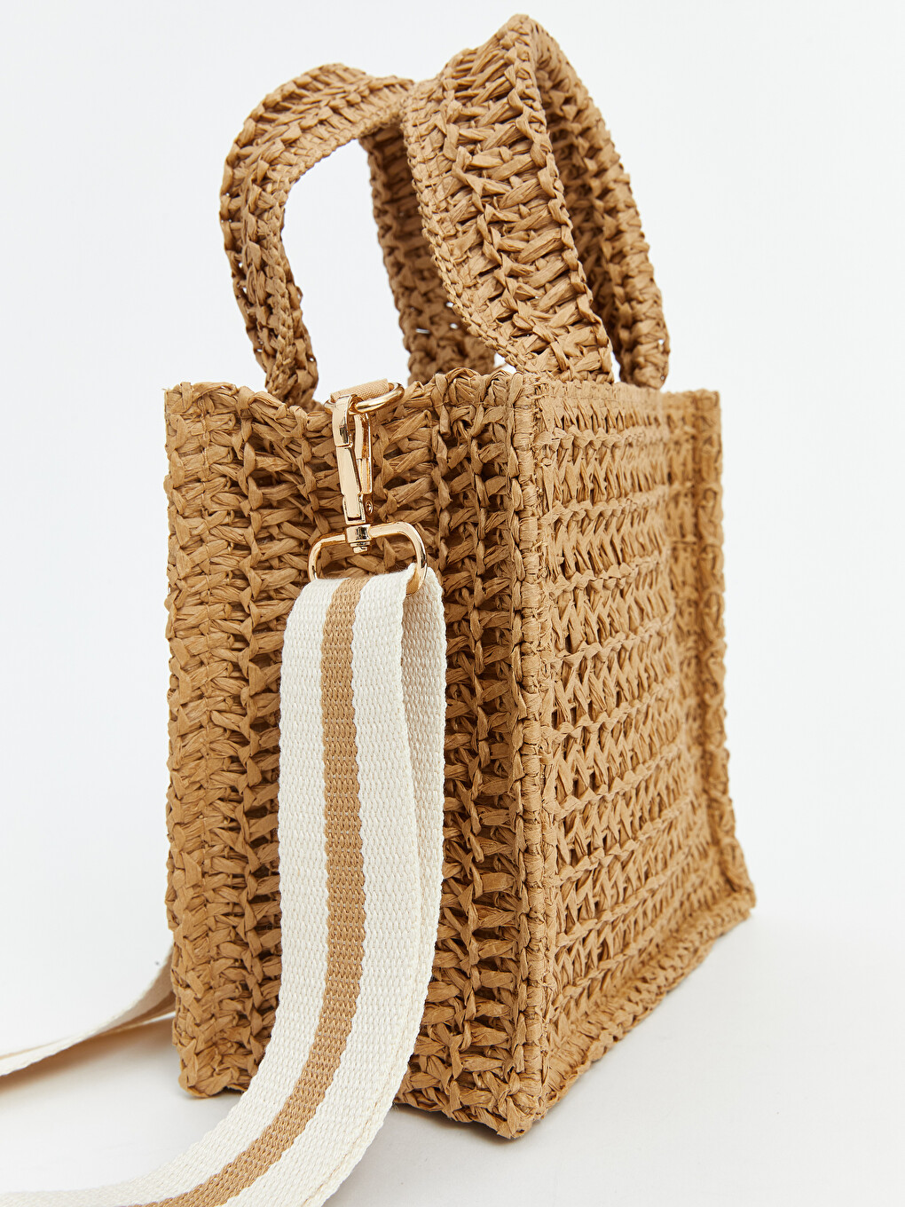 Sac Bandoulière En Paille Pour Femme | Style Bohème été, Plage | Avec Foulard Décoratif | Grand Compartiment