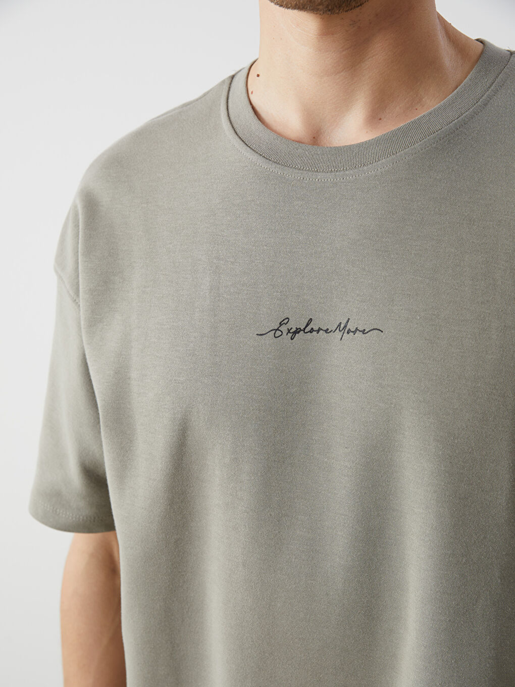 Crew Neck Short Sleeve Embroidered Men's T-Shirt -S5CR19Z8-FK2
