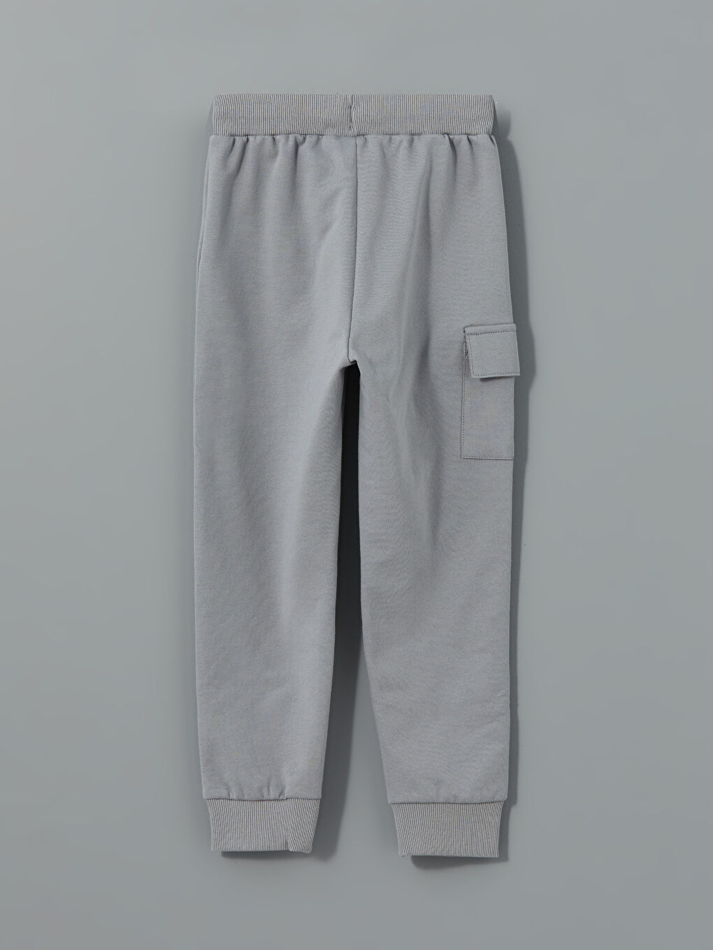 Gri Beli Lastikli Erkek Çocuk Jogger Eşofman Altı-1