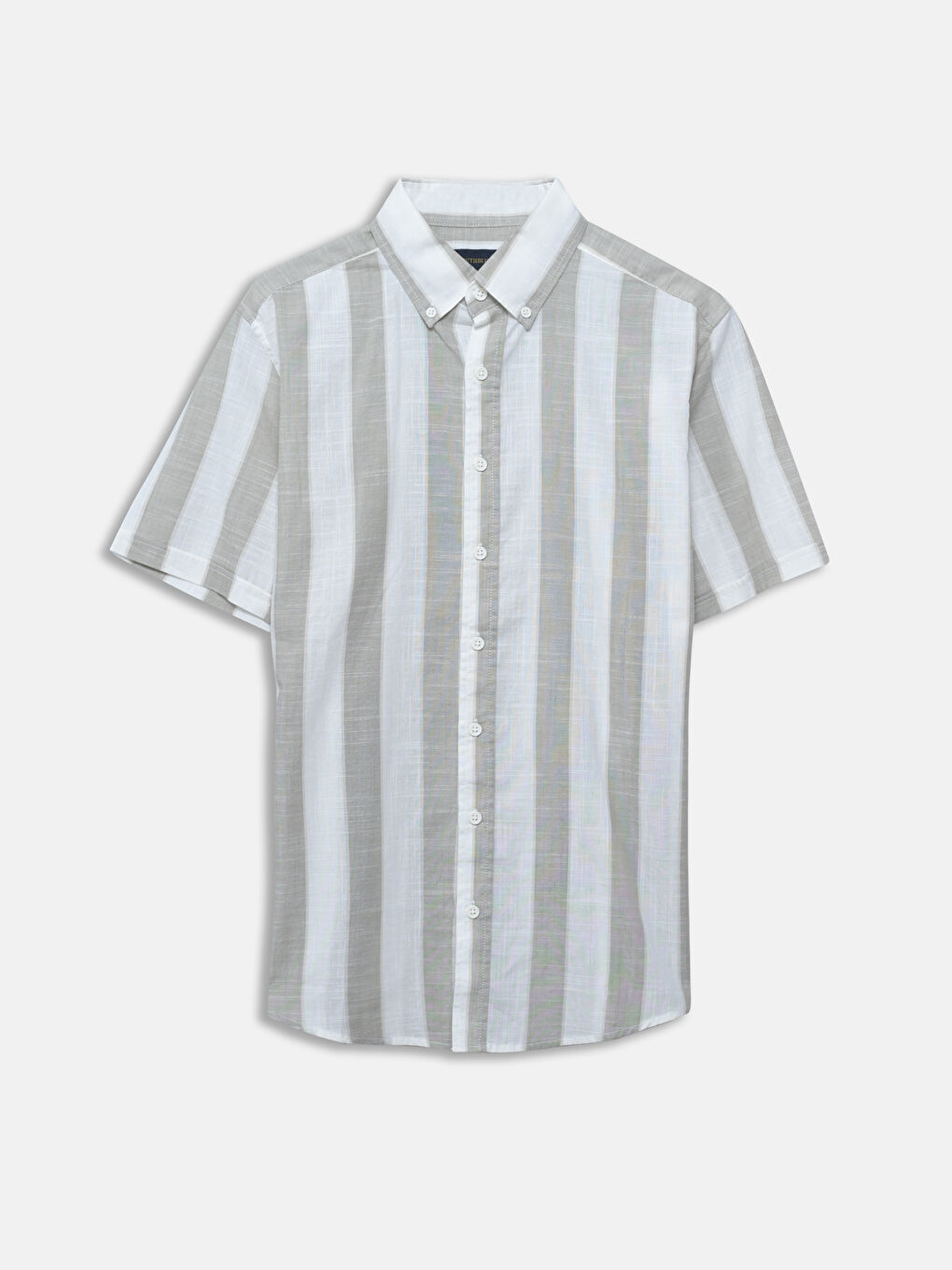 Relaxed Fit Short Sleeve Striped Men's Shirt