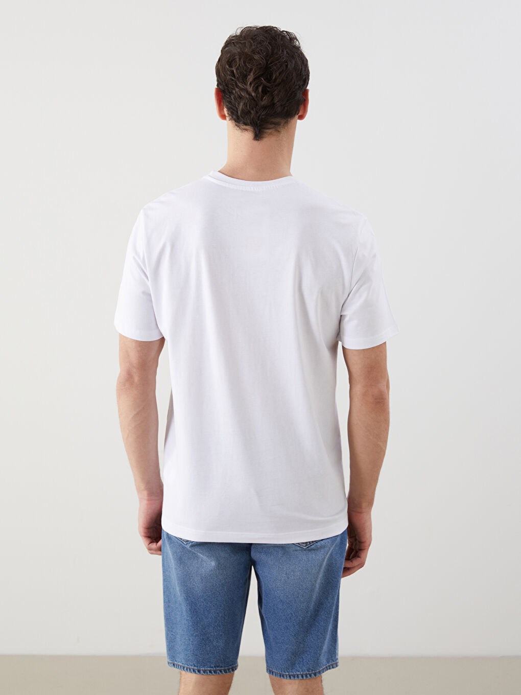 Crew Neck Printed Jersey Men's T-Shirt-3