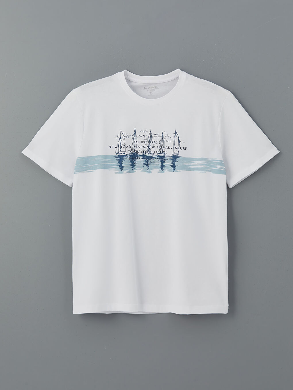 Crew Neck Printed Jersey Men's T-Shirt-4