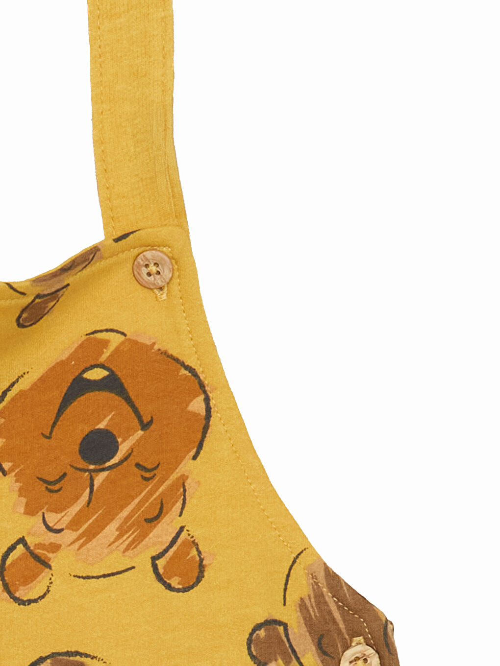 Sarı Winnie the Pooh Baskılı Erkek Bebek Tulum-2