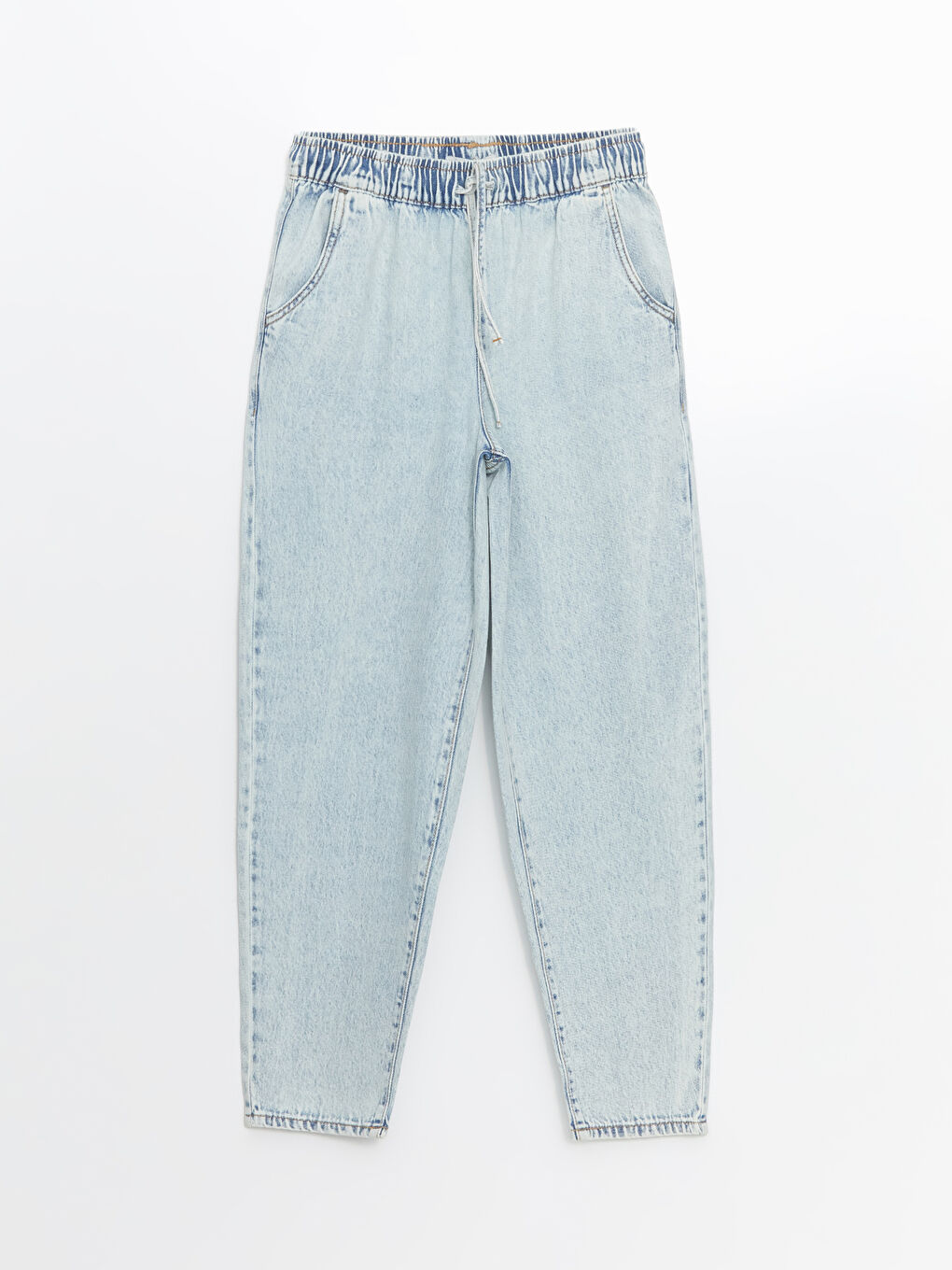 Elasticated Waist Mom Fit Women's Jeans -S5CR93Z8-311