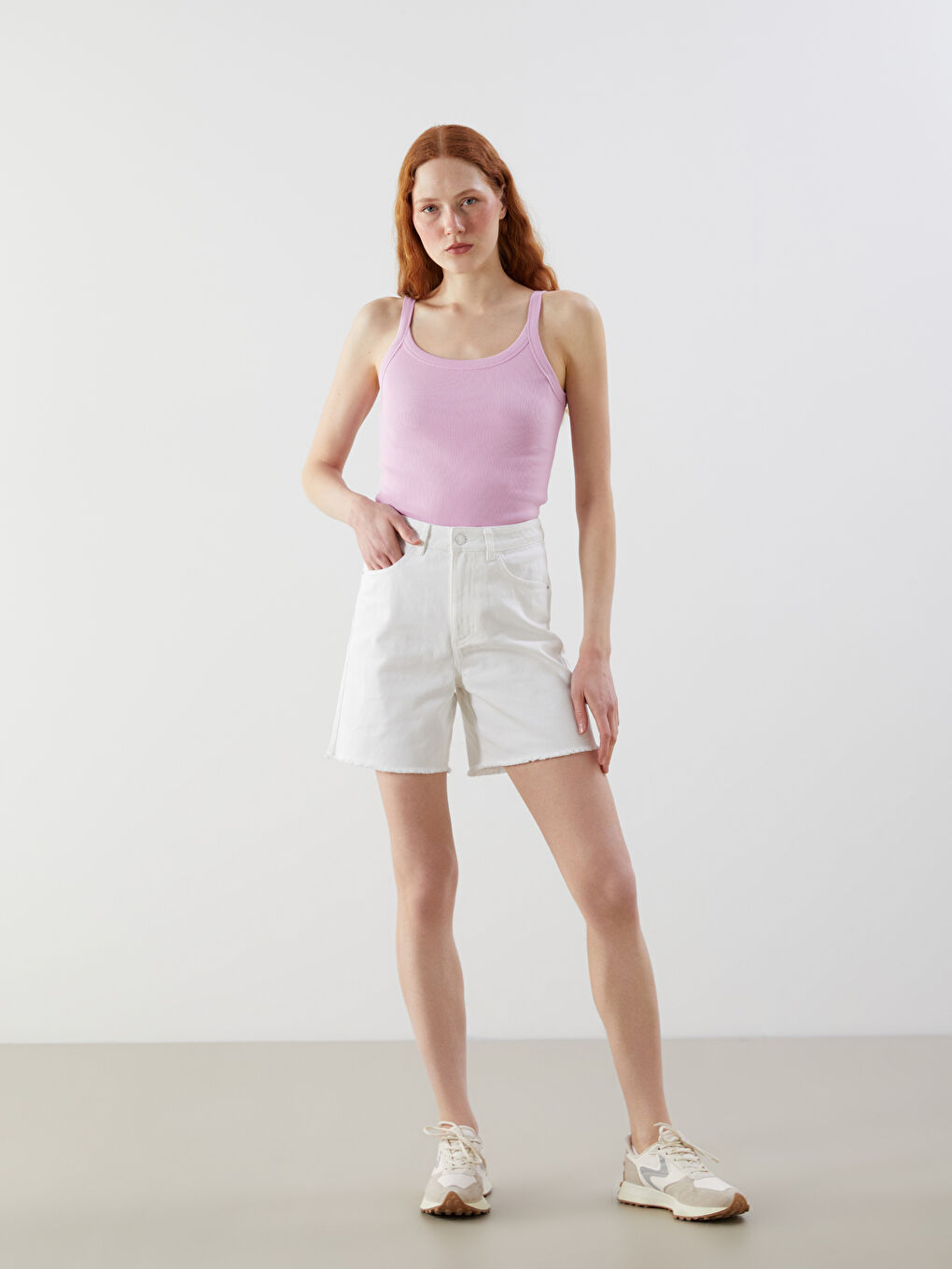 Regular Fit Women's Denim Shorts -S5CS01Z8-844