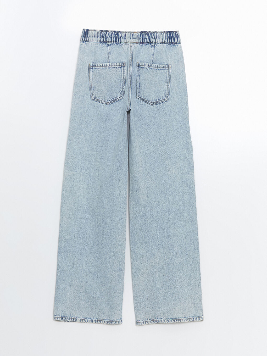 Elastic Waist Wide Leg Women's Jeans -S5CS07Z8-311