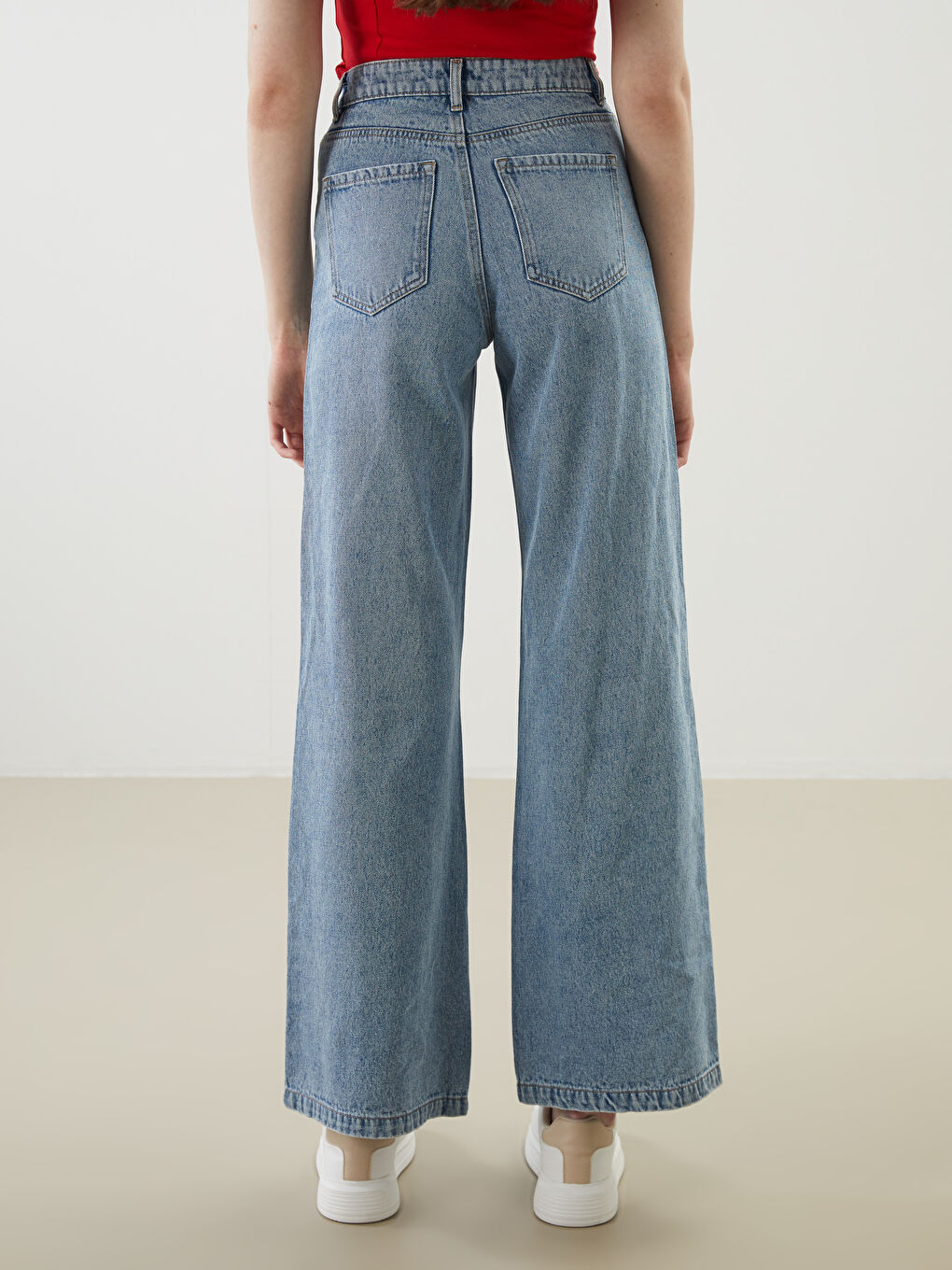 Wideleg Ripped Detailed Women's Jeans -S5CS12Z8-311
