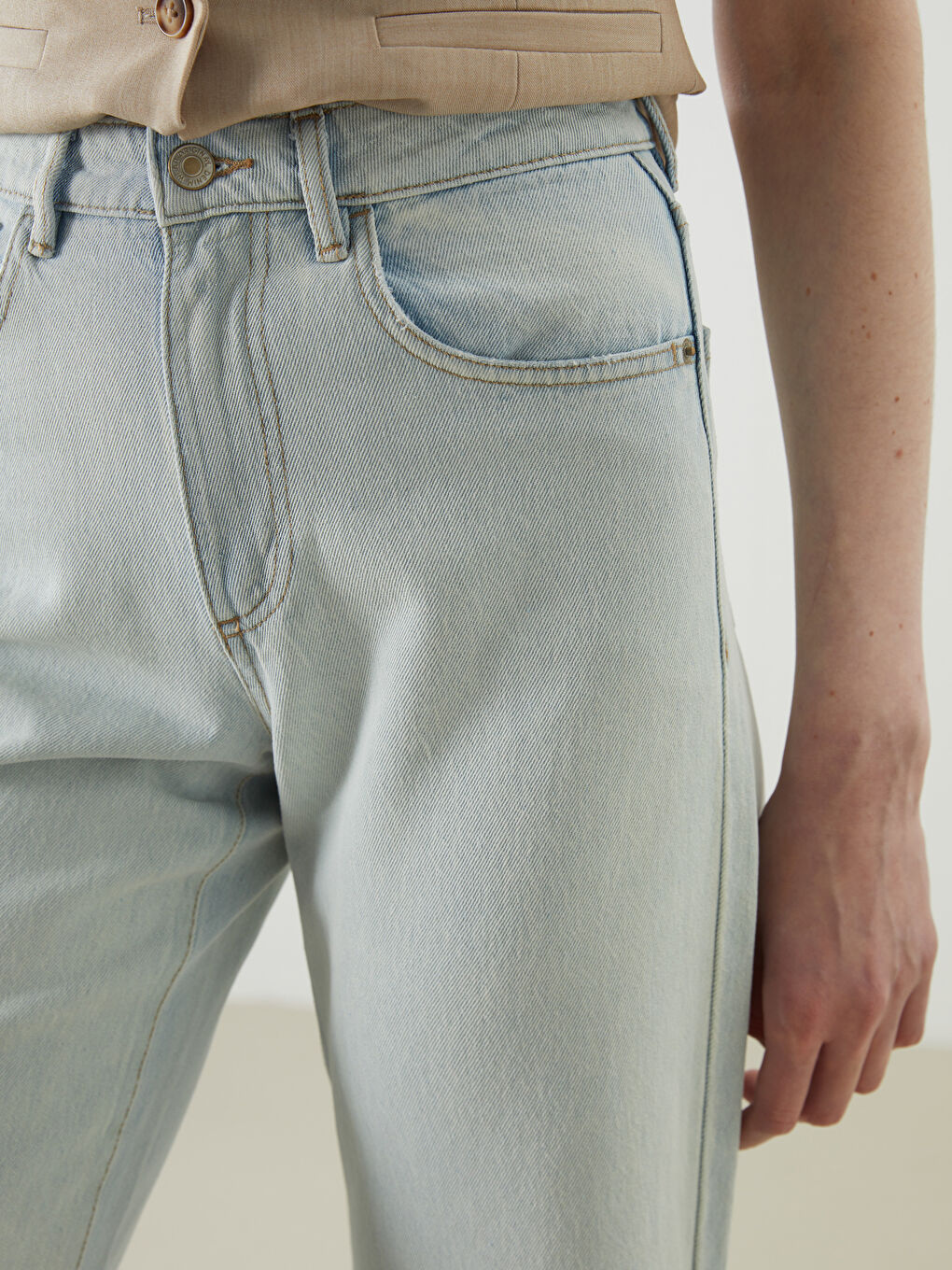 Wideleg Ripped Detailed Women's Jeans -S5CS12Z8-869