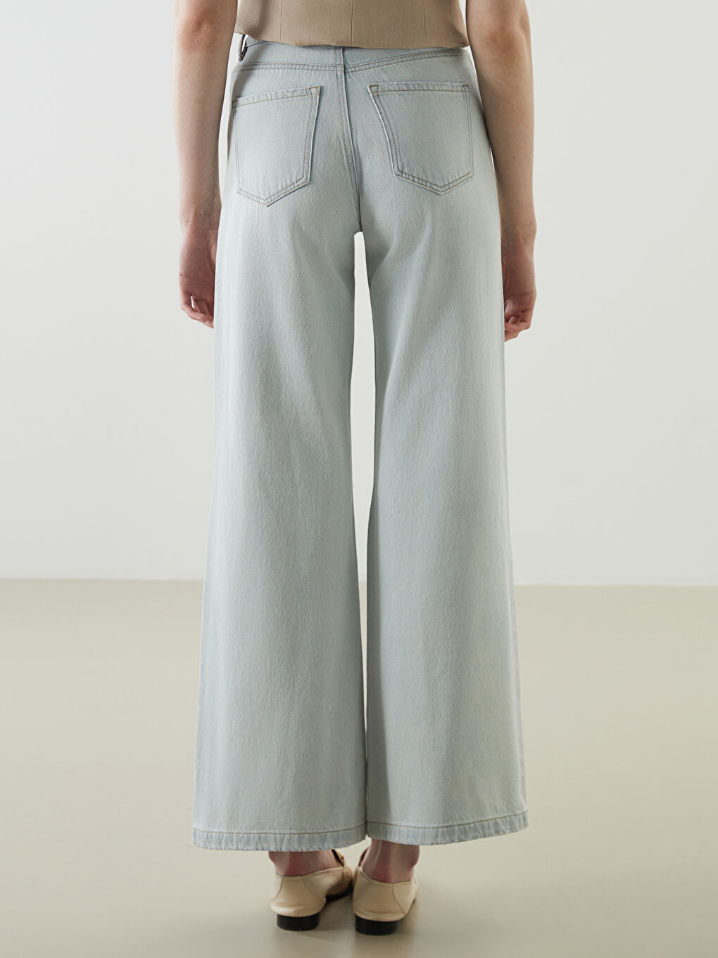 Wideleg Ripped Detailed Women's Jeans -S5CS12Z8-869
