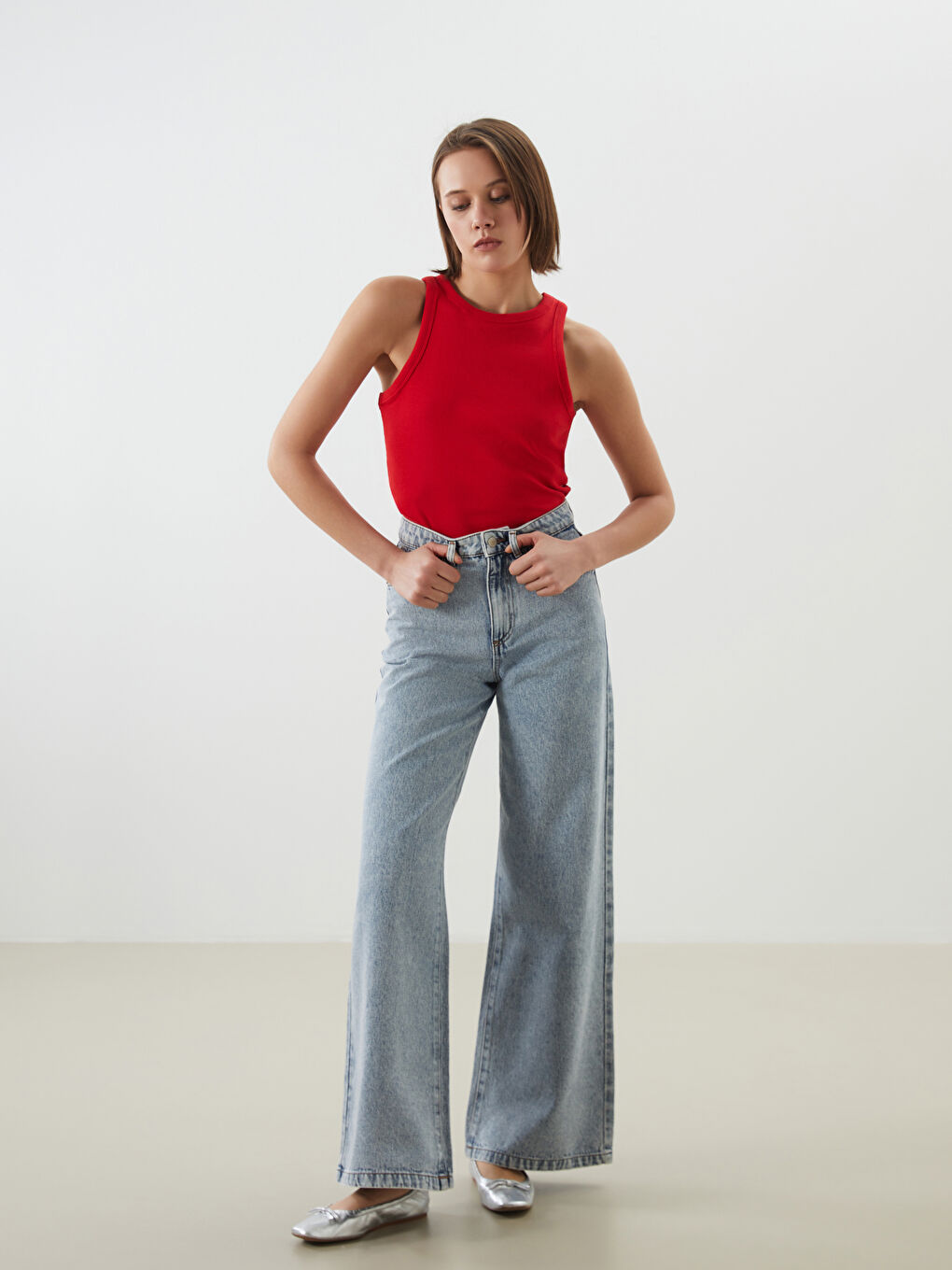 Wideleg Women's Jeans -S5CS13Z8-311