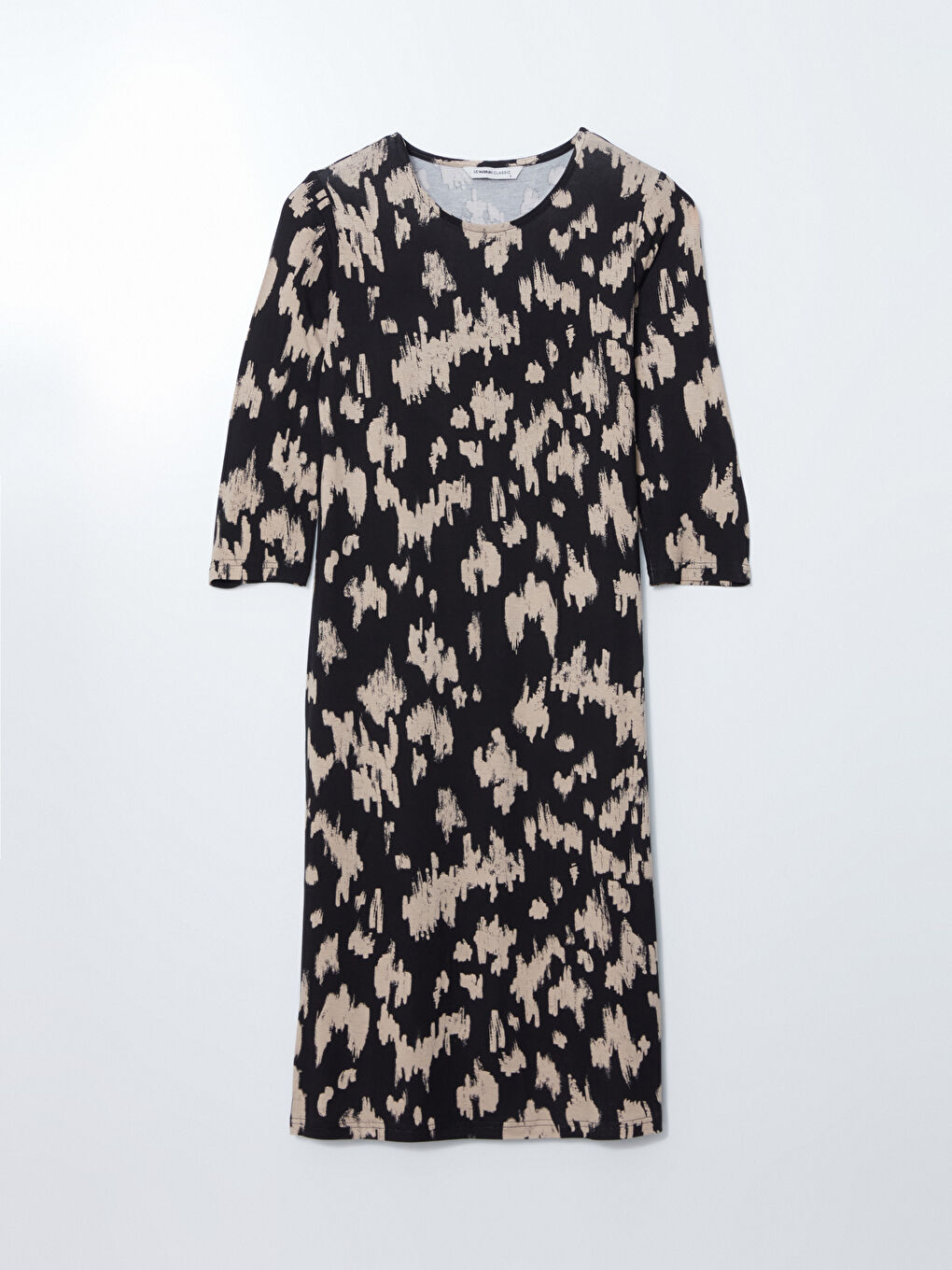 Crew Neck Patterned Women's Dress -S5CS21Z8-LRA