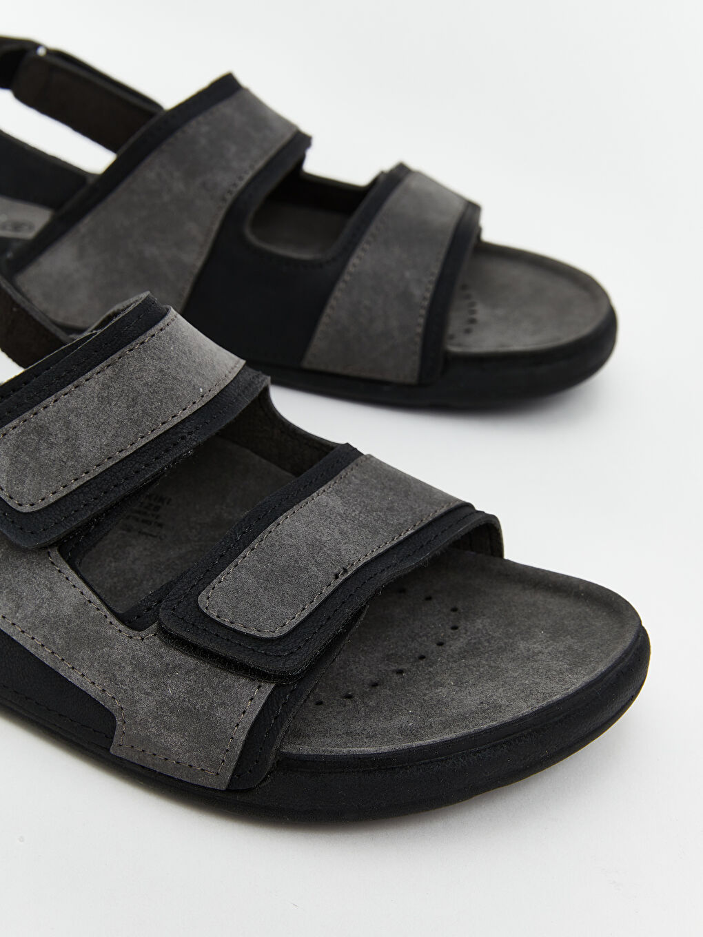 Siyah Çift Bantlı Erkek Sandalet-2