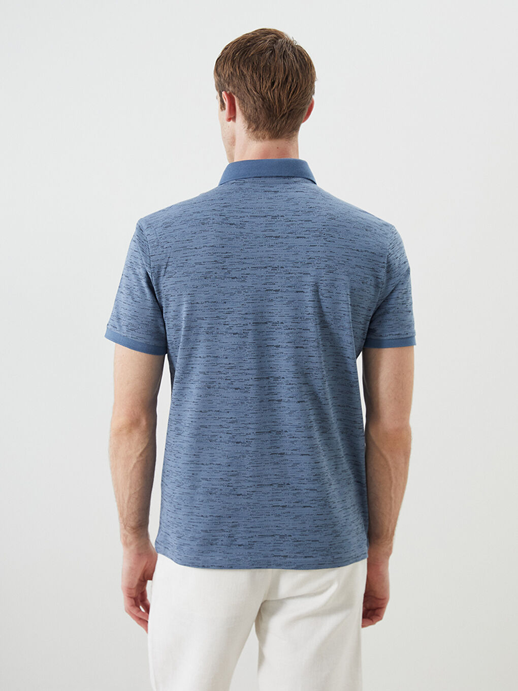 T-shirt pour Hommes en Piqué à Motifs à Col Roulé-3