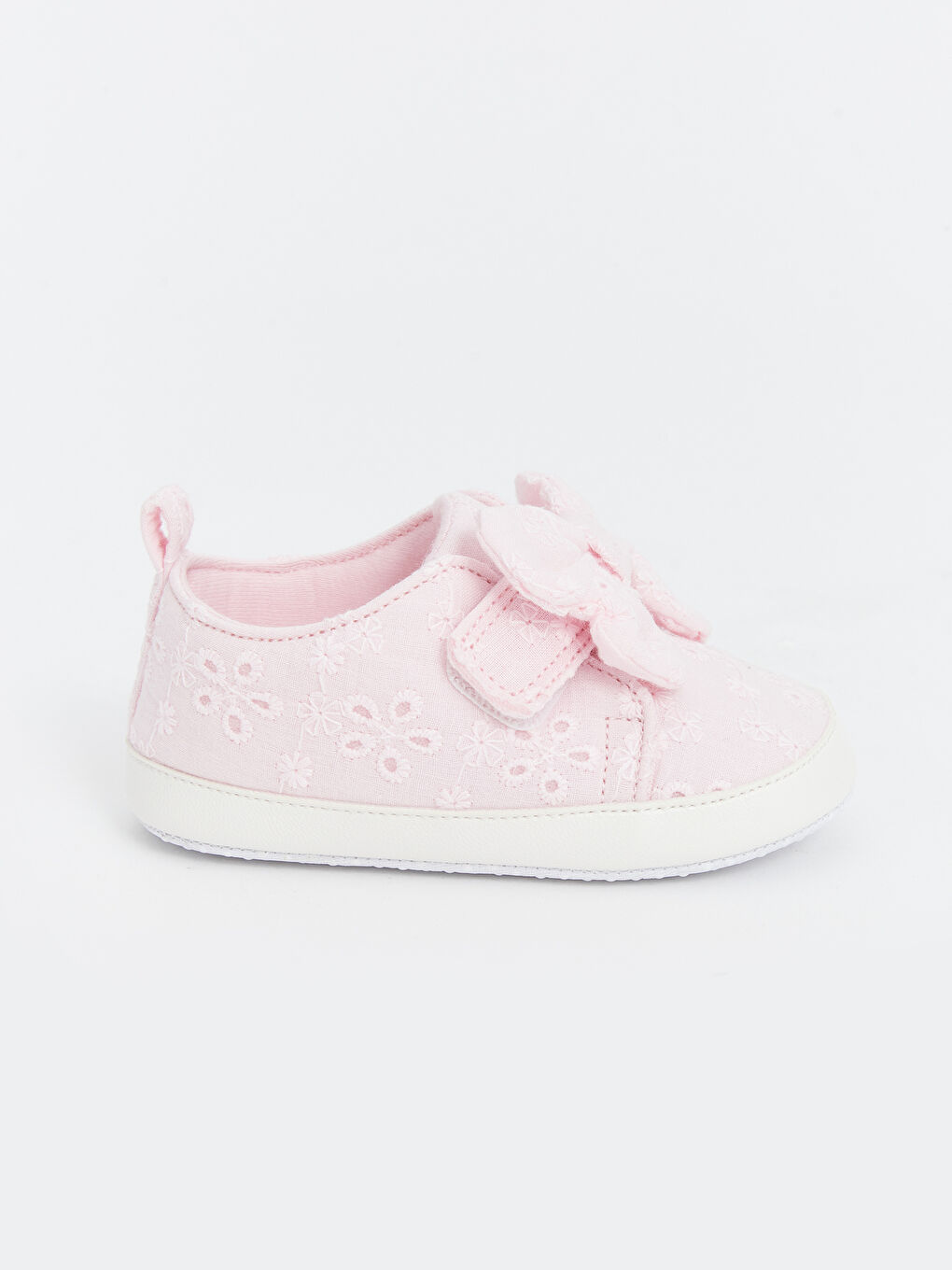 Hook and Loop Bow Detailed Baby Girls' Pre-Walking Home Shoes -S5CT50Z1-DMQ