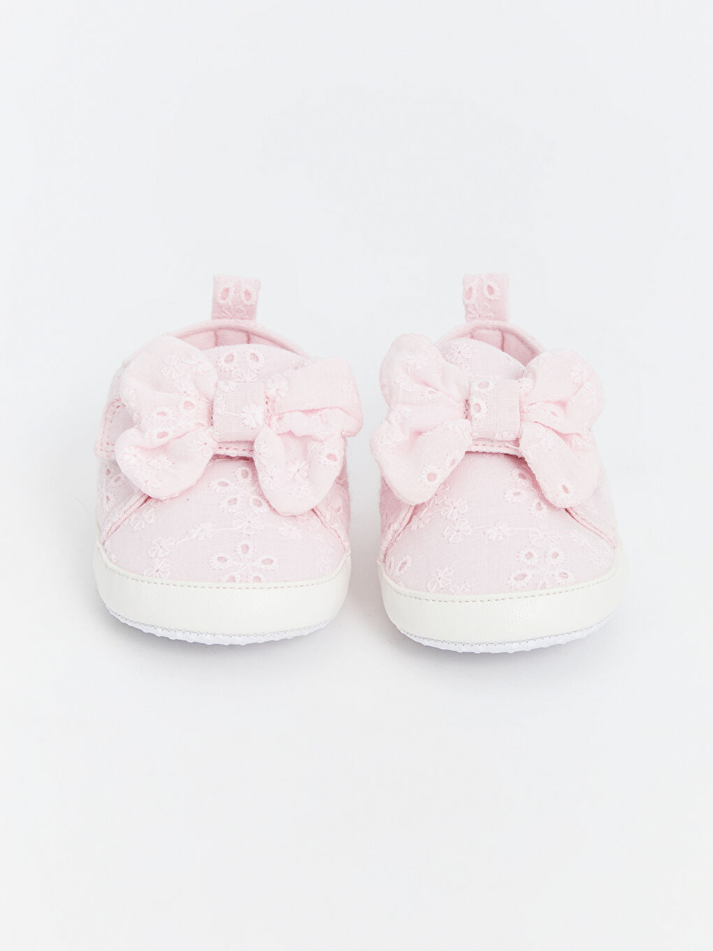 Hook and Loop Bow Detailed Baby Girls' Pre-Walking Home Shoes -S5CT50Z1-DMQ
