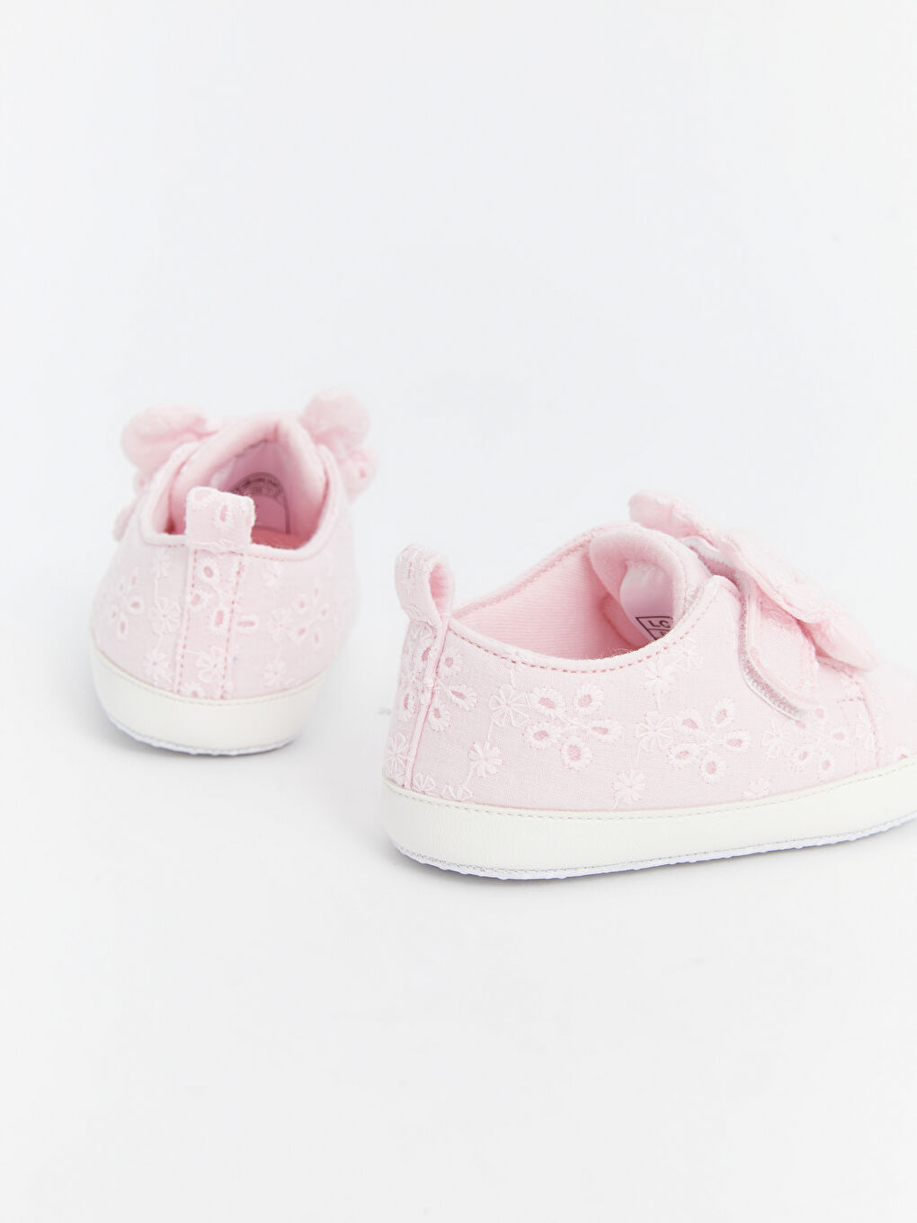Hook and Loop Bow Detailed Baby Girls' Pre-Walking Home Shoes -S5CT50Z1-DMQ