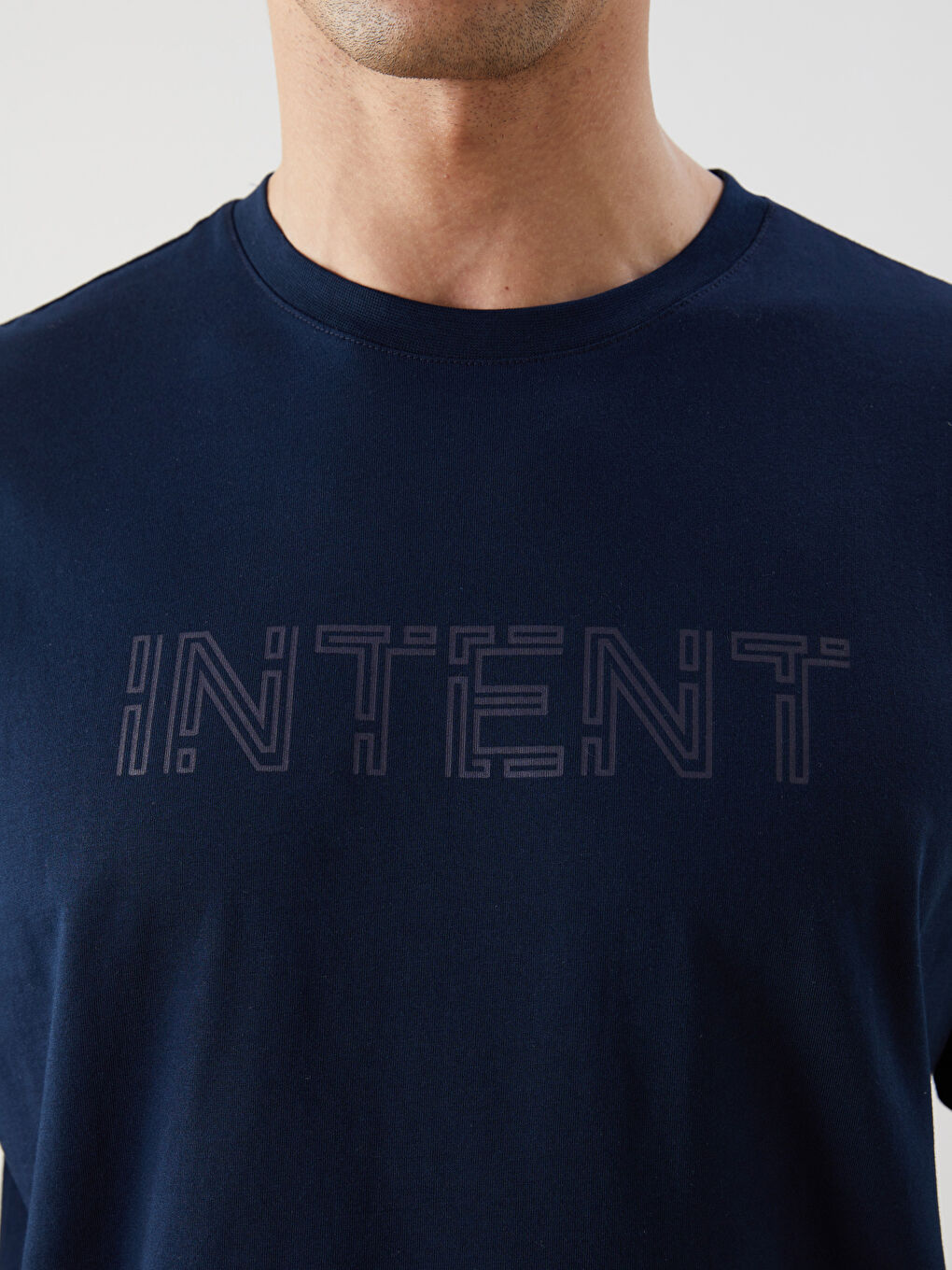 Crew Neck Printed Jersey Men's T-Shirt-2