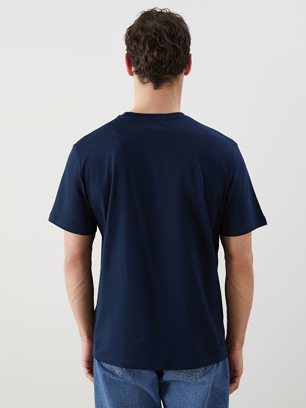 Crew Neck Printed Jersey Men's T-Shirt-3