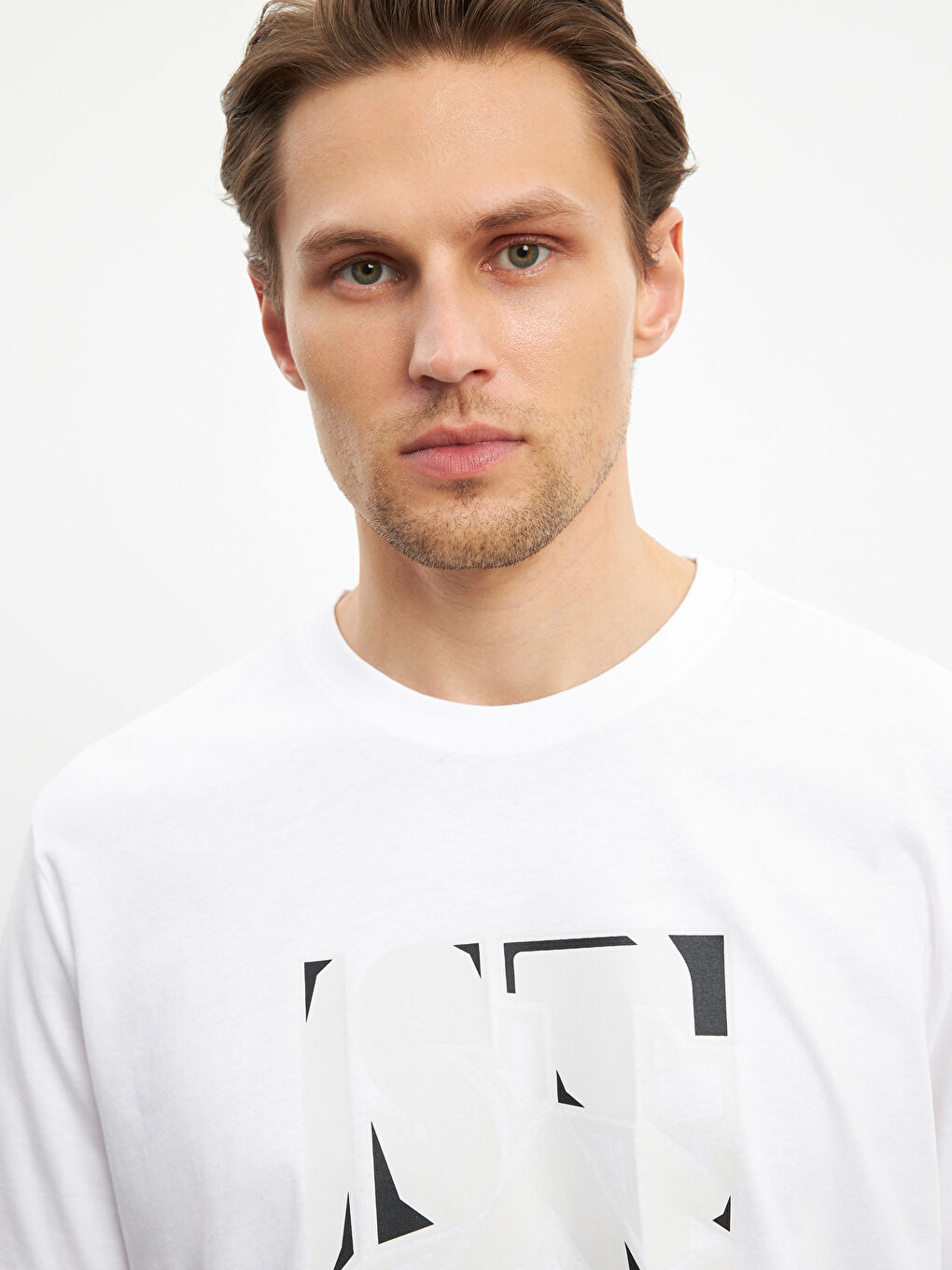 Crew Neck Printed Jersey Men's T-Shirt-1