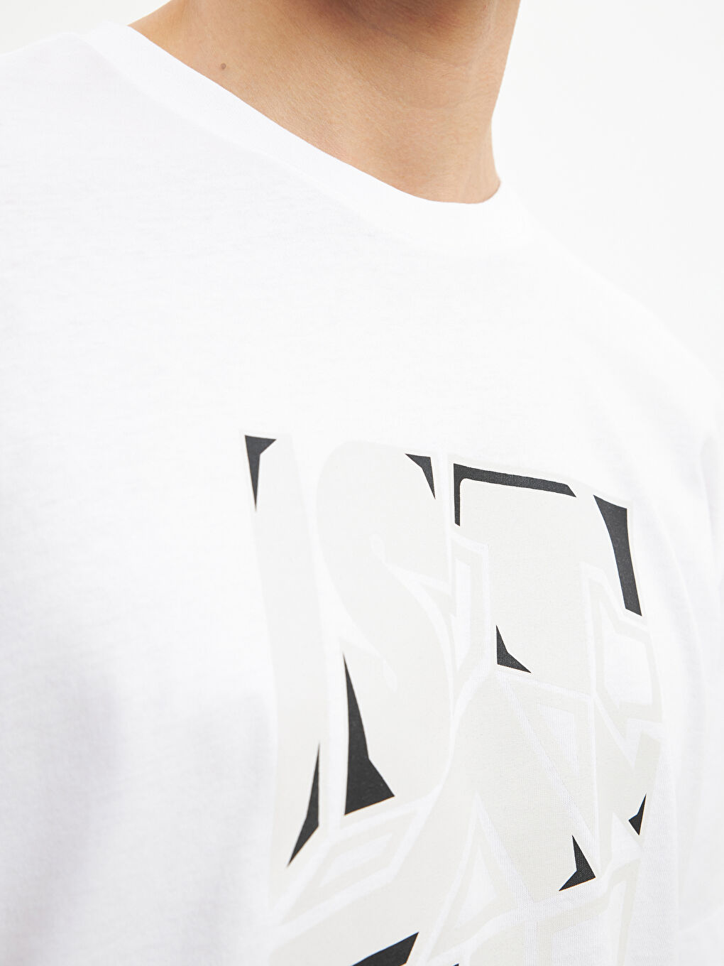 Crew Neck Printed Jersey Men's T-Shirt-2