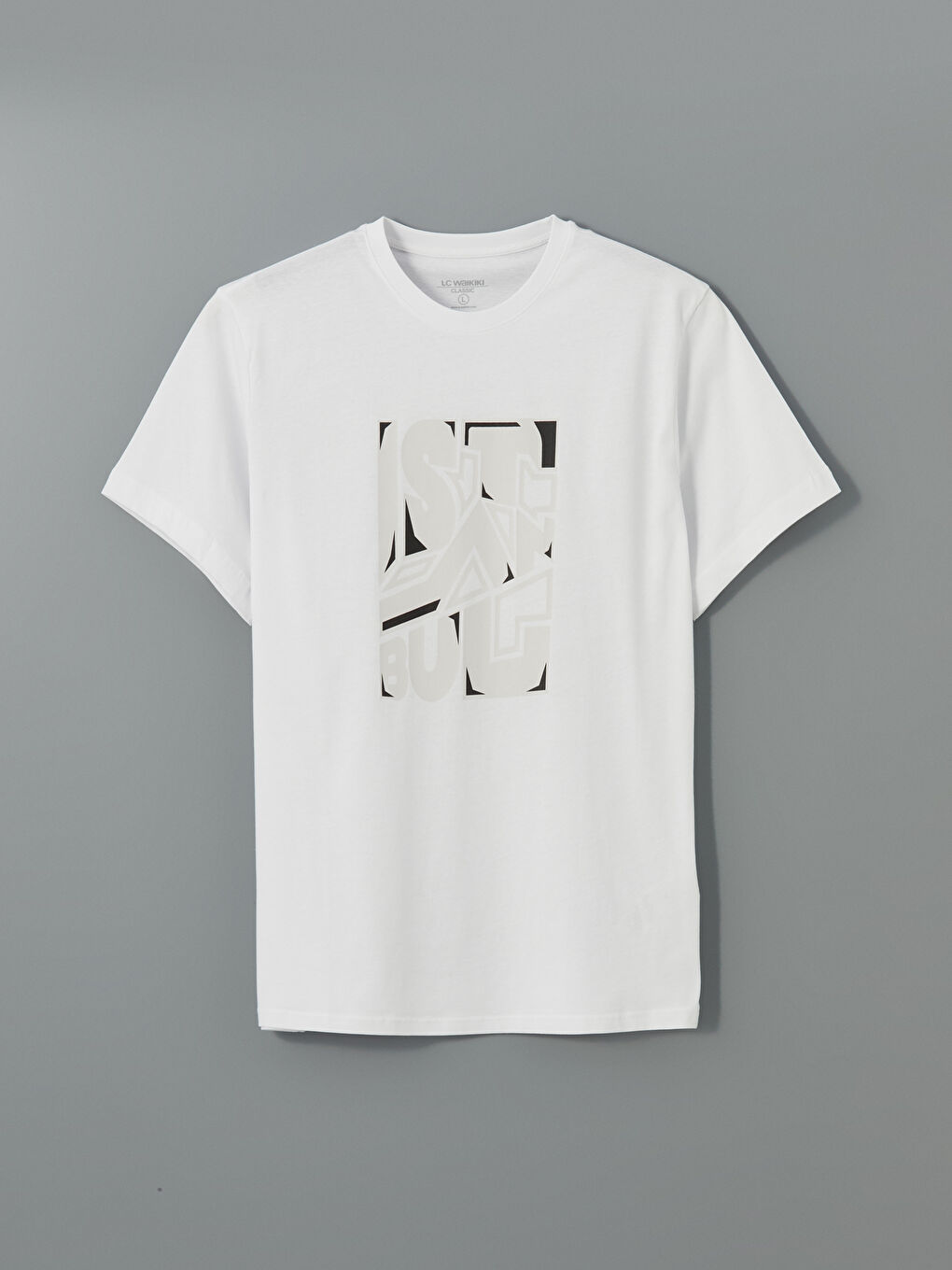 Crew Neck Printed Jersey Men's T-Shirt-4