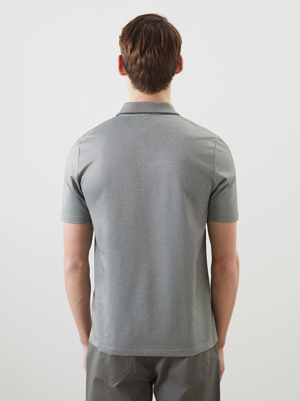 تيشيرت ياقة بولو كم قصير للرجال-3