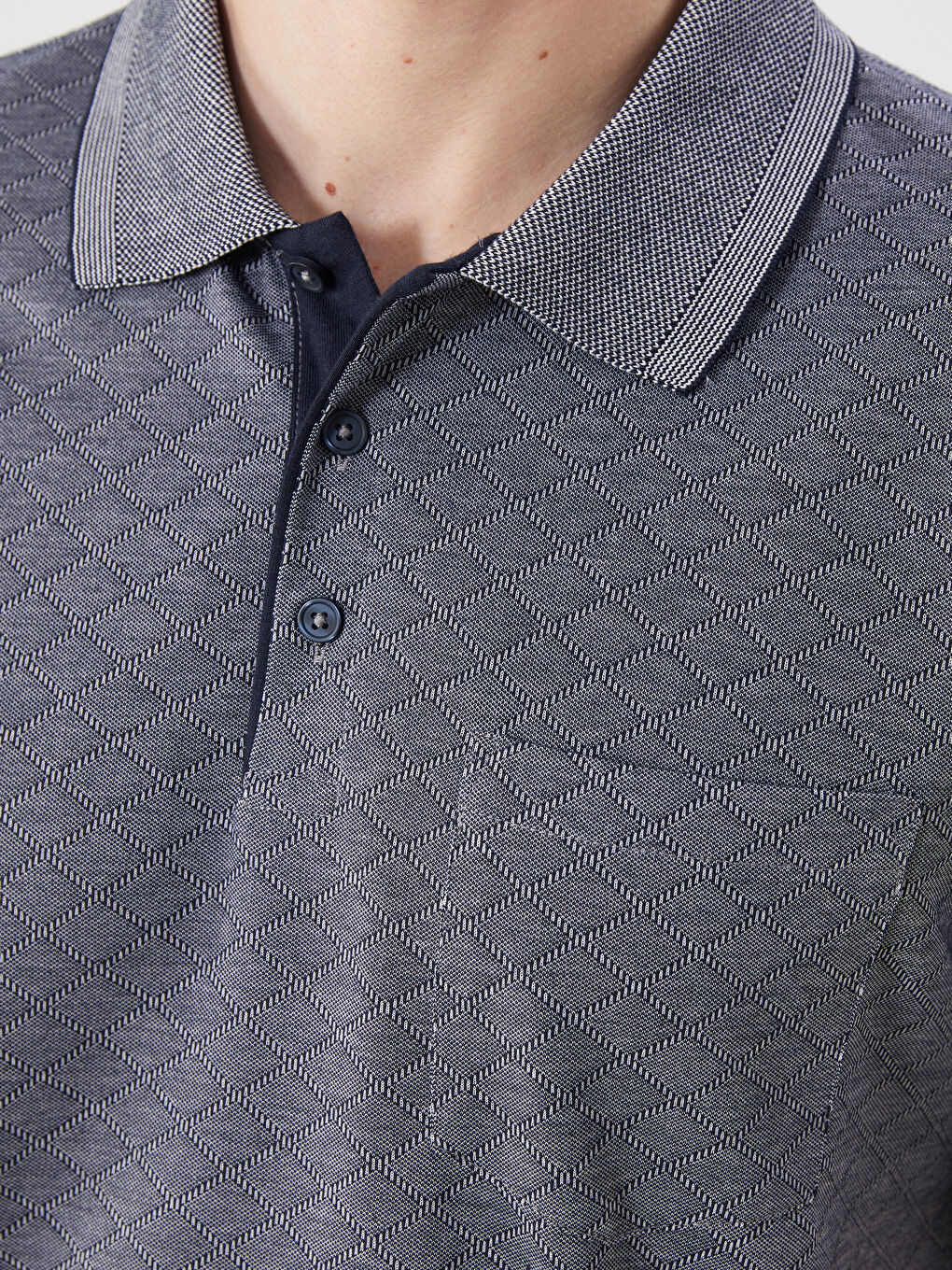 Polo Neck Short Sleeve Men's T-Shirt-4